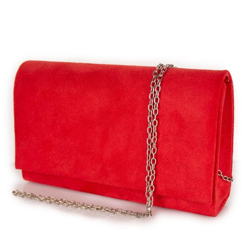 Pochette rossa scamosciata