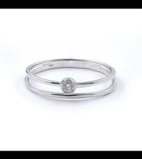 Anillo oro blanco - oro, con