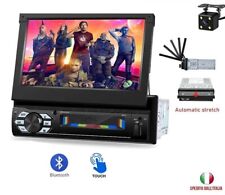 AUTORADIO BLUETOOTH 1 DIN USB CON SCHERMO A SCOMPARSA DA 7 POLLICI E RETROCAMERA
