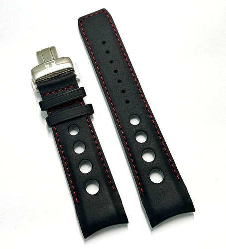 Cinturino pelle nero rosso - in, nero/rosso