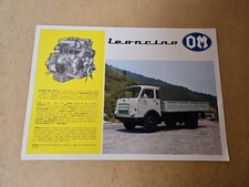Autocarro OM Leoncino Depliant Bifacciale Di Vendita Anno 1969