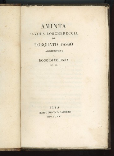 Torquato tasso aminta favola - -,
