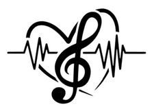 Music Love, adesivo per auto