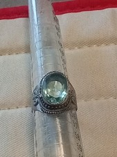 ANELLO DONNA IN ARGENTO 925  acquamarina