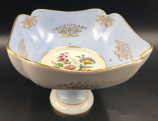 Centrotavola alzatina soprammobile vaso porcellana vecchio Limoges fiori Oro