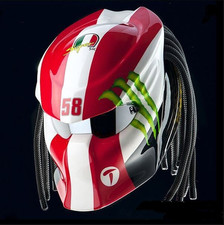 NUOVO CASCO MOTO PREDATOR LIVREA PERSONALIZZATA SIMONCELLI (CERTIFICATO DOT...