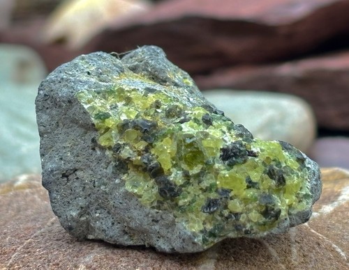 Peridot crystal cluster - cluster, 100%