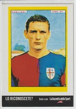 CAGLIARI CALCIO - CARTOLINA DI GIGI RIVA RAFFIGURANTE FIGURINA PANINI 1966/67