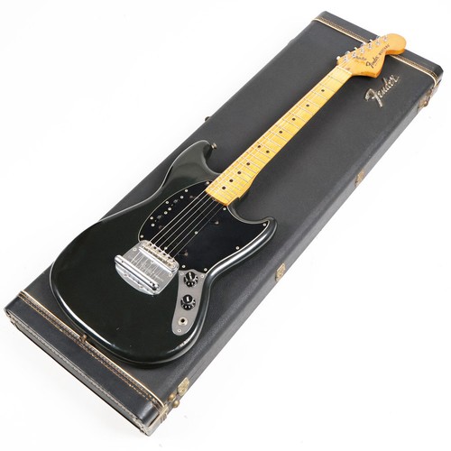 Fender mustang black - black, 1978