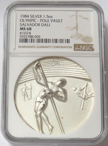 1984 argento oz medaglia - 1984,