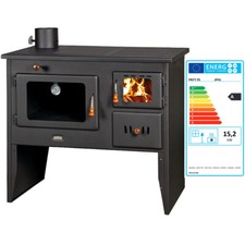 PRITY 2P41 15,2 kW sinistra | Stufa legna forno grande + piastra A