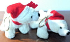 COCA COLA 2 ORSETTI PORTACHIAVI POLARI PELUCHE   CM 12X6  NELLE MASSIME NUOVI