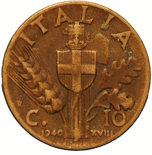 1940 Italy 10 Centesimi