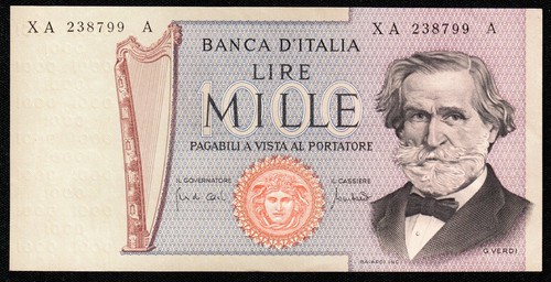 1000 lire verdi tipo - lire,