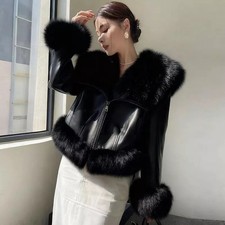 Giacca elegante eco pelliccia - giacca,