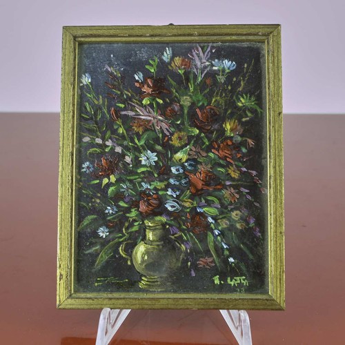 Quadro dipinto fiori 1973 - quadro,