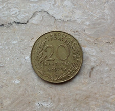 20 Centesimi Franco Francese 1975 20 Centimes Republique Francaise Marianna