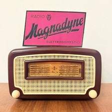 RADIO VINTAGE MAGNADYNE S12 MINI RADIO A VALVOLE 1950 BACHELITE DA COLLEZIONE