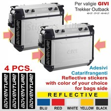 4 Adesivi Catarifrangenti per Valigie GIVI Trekker Outback BMW GUZZI KTM