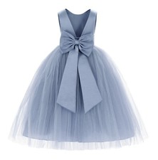 Abito bambina fiori raso con