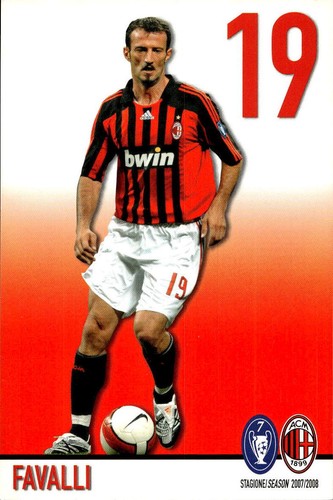Cartolina calcistica milan - cartolina, ac