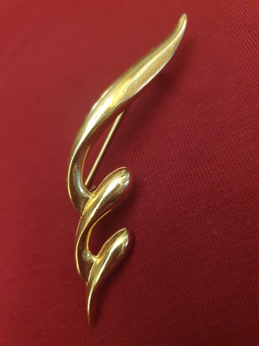 Spilla spirale color oro - spilla,