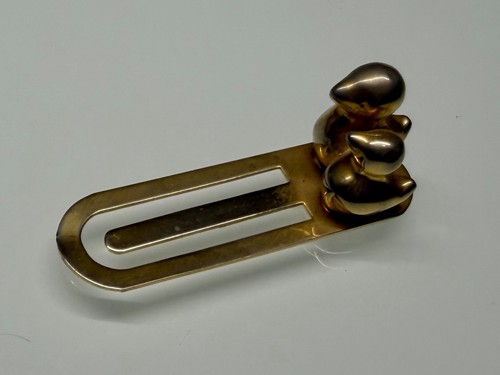 Fermacarte vintage ottone - fermacarte,