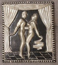 ARTE IN CERAMICA BASSORILIEVO FIRMATO ROS 1956 - SCULTURA STILE ANTICO