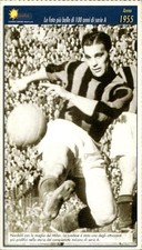 Cartolina calcio calciatore Nordahl con la maglia del Milan 1955