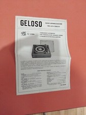 Geloso 305 giradischi - geloso,