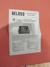 Geloso G 1/305 GIRADISCHI MANUALE