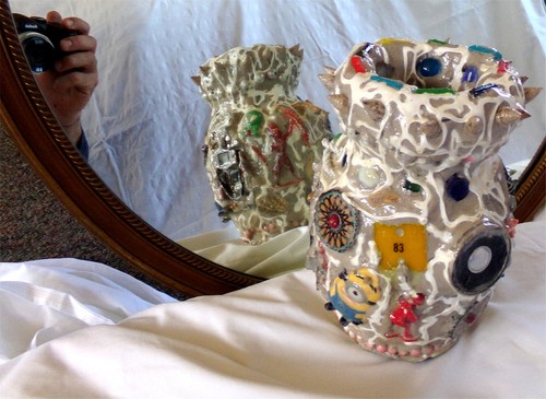 Scultura argilla mosaico - in,
