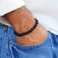 Bracciale Nero Pietre Naturali