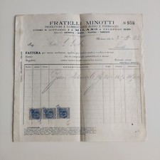 1923 Fratelli Minotti Produttori Burro E Formaggio Milano Fattura C00852