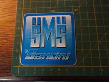 ADESIVO STICKER VINTAGE ciclismo sms santini azzurro e bianco