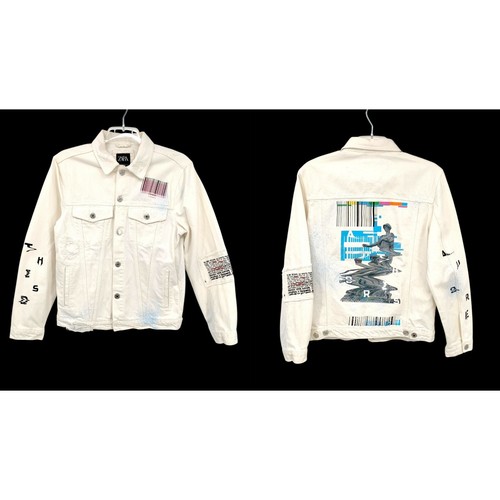 Giacca jeans zara bianca - giacca,