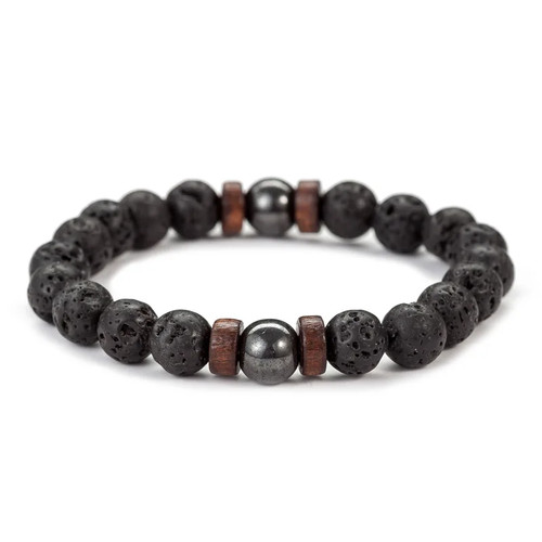 Bracciale pietra vulcanica - bracciale,