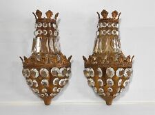 Applique vintage coppia appliques classica antiche in ottone da parete interne