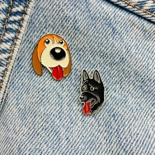 Neue Smalto Pin Dobermann st Bernard Cane Metallo Spina Regalo 1 Pezzi