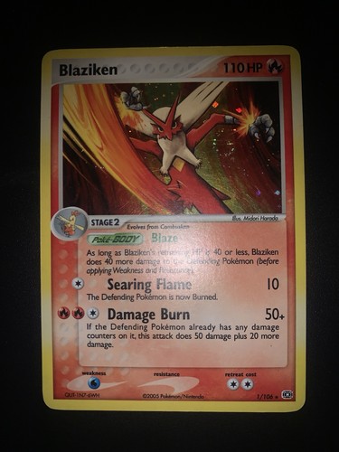 Blaziken holo emerald - ex,