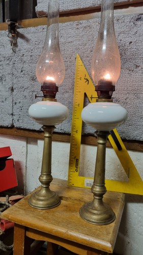 Coppia antiche lampade a - coppia,