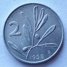 R2 2 LIRE 1958 MOLTO RARA