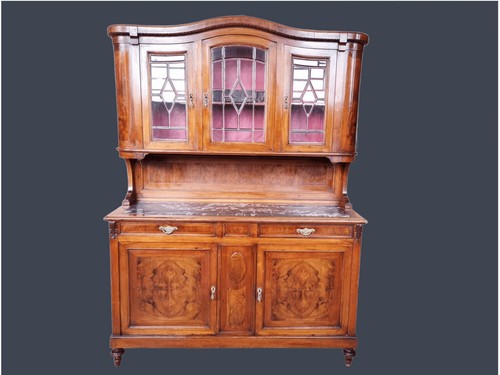 Credenza doppio corpo noce - doppio, in