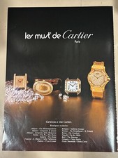 LES MUST DE CARTIER OROLOGI PARIS PUBBLICITà anno 1981