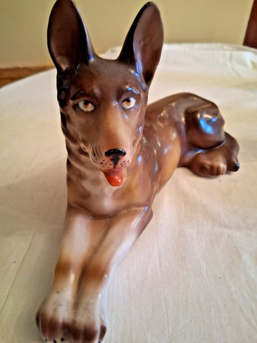 Statuetta ceramica cane - statuetta,