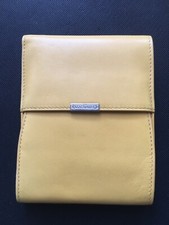 Chimento portafoglio uomo vera pelle made in Italy giallo senape campionario
