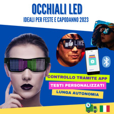 Occhiali LED Discoteca Party Capodanno Festa | Idea Regalo | Controllo da APP