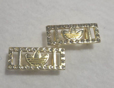 Ferma Blocca Passa Lacci Oro Logo Original Metallo Adidas Fibbia Scarpe _S4