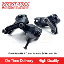 Vitavon CNC Alu #7075 nocca anteriore e mozzo C per Axial SCX6 Trail Honcho 1/6 nero