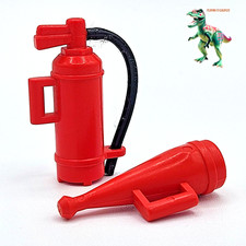 Playmobil set antico - colore rosso chiaro - estintore e megafono -...